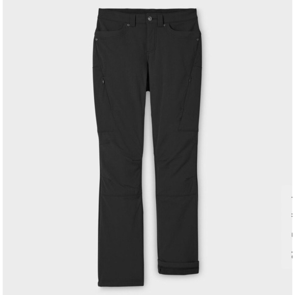 NEW DULUTH TRADING FLEXPEDITION Lined Straight Leg Pants Women Size 24 Black - Picture 1 of 7